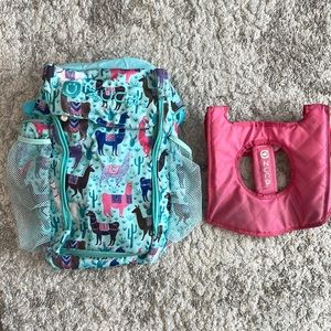 ZUCA insert Llama & pink seat cover, USED